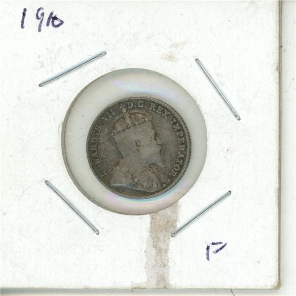 1910 Silver Ten Cents Canada