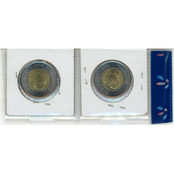 (2) 2025 Two Dollars Canada Commemorative Coin (Remembrance)