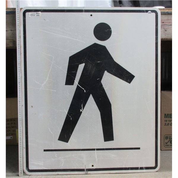 People Crossing highway sign