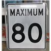 Maximum 80 highway sign