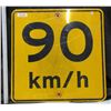 90 Km/hr highway sign