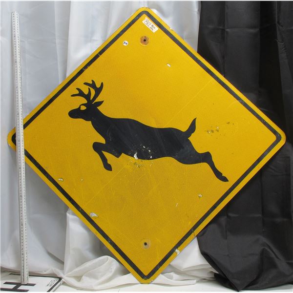 Watch for Deer Highway sign