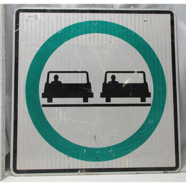 Passing Allowed highway sign