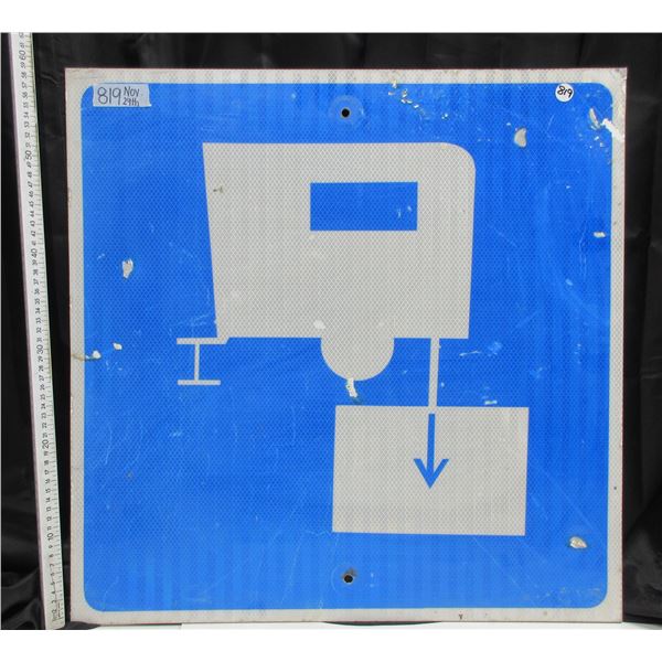 Trailor Waste Station Ahead highway sign