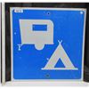 Camping AHEAD Highway Sign