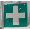Hospital Ahead Highway sign