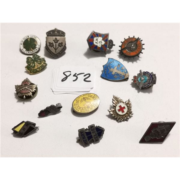 14 Sterling Silver Vintage Pins