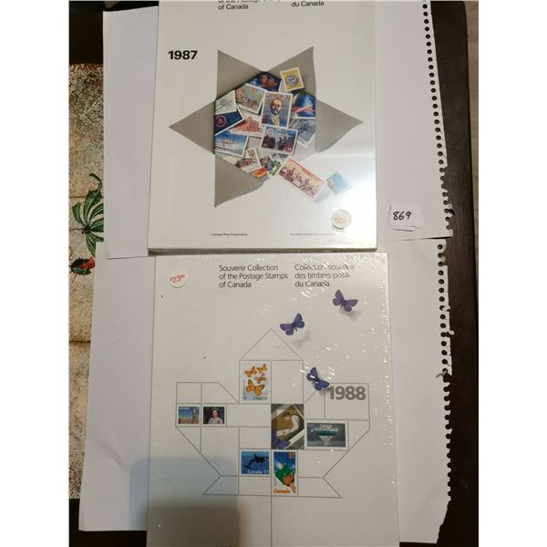 1987 and  1988 Stamps of Canada Stamps Inside