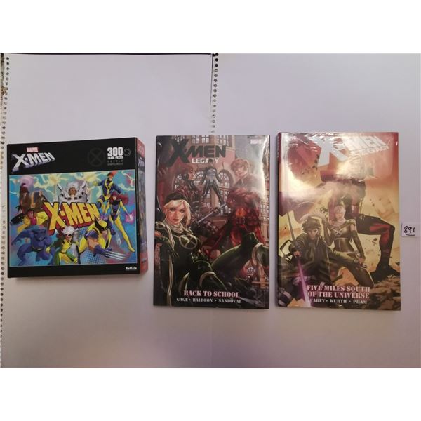 (2) Hardcover X-men Books plus X-men Puzzle (sealed)