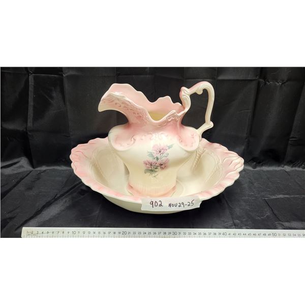 wash basin and water pitcher