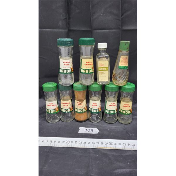 10 Nabob spice bottles