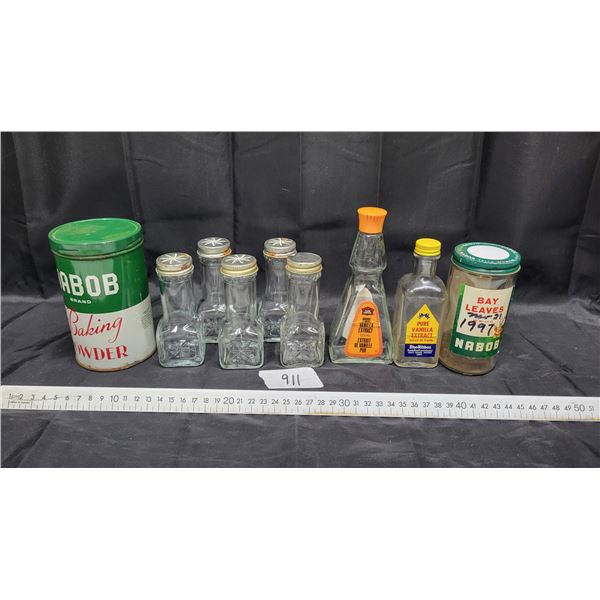 Nabob, Blue ribbon & other spice containers