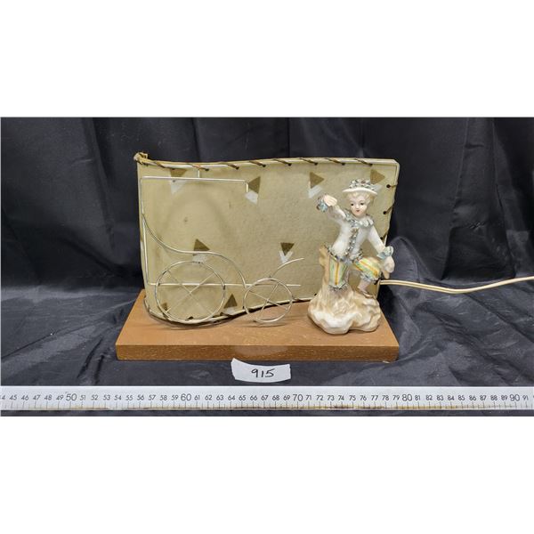 Vintage fibre glass shade lamp boy & his bike