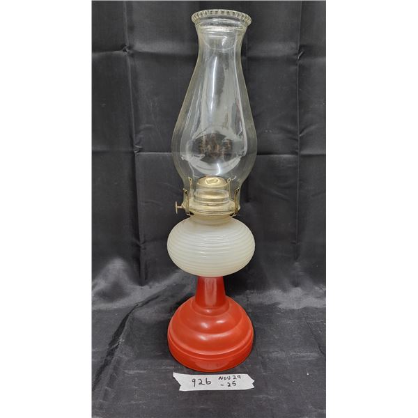 Beehive Red coal oil lamp