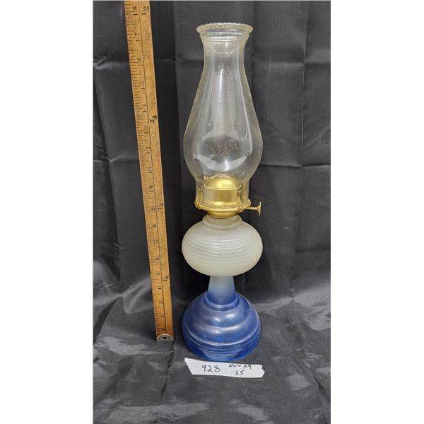 Beehive Blue , Coal oil lamp