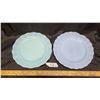 Image 1 : Pyrex delphite& robin egg blue plates, some damage
