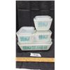 Image 1 : Pyrex , Butterprint or Amish fridgie set complete