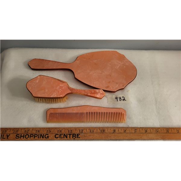 pinky?peach vanity set