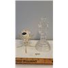 Image 1 : lead crystal nutcracker candle stick holder& dimond votive holder
