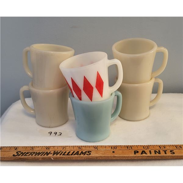 6 fireking coffee mugs