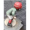 Image 4 : Cement hockey player yard ornament. 19” High
