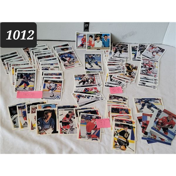 Upper Deck Hockey cards. 1990-'91, '92-'93, 1997.
