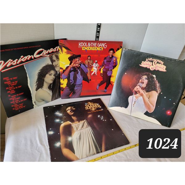 Vintage LP's Donna Summer, Kool & the Gang, Vision Quest sound track.
