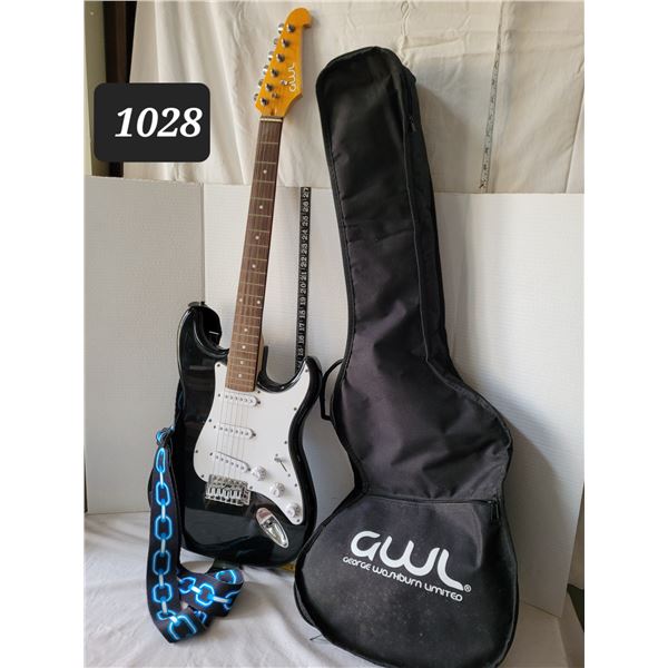 George Washburn electric guitar & case.
