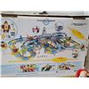 Image 3 : Wii Mariokart building race set (missing cars) & Plush Mario Characters.