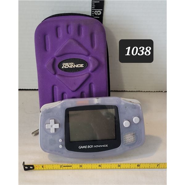 Game Boy Advance in protective cover & case.