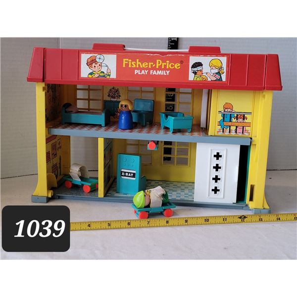 Vintage Fisher-Price Play Family Hospital & accessories.