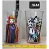 Image 1 : Collectable Disney female villain tinted beverage glasses. Evil Queen & Cruella de Vil