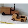 Image 3 : Schwans ice cream & fine foods wooden truck plus a wood Jeep.