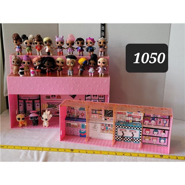OMG Surprise Dolls & animals with 2 part play house. 18 Collector dolls & 3 animals.