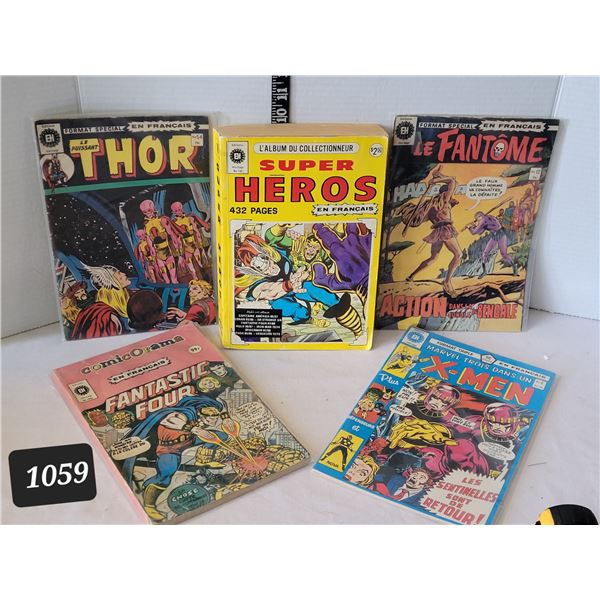 Vintage French Super Hero comics.