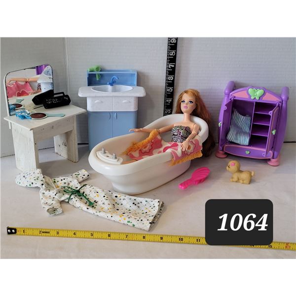 Barbie doll  bathroom furniture & accessories.