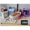 Image 1 : Barbie doll  bathroom furniture & accessories.