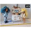 Image 1 : Vintage Rainbow High dolls  Sunny Madison & Skyler Bradshaw & old stove.