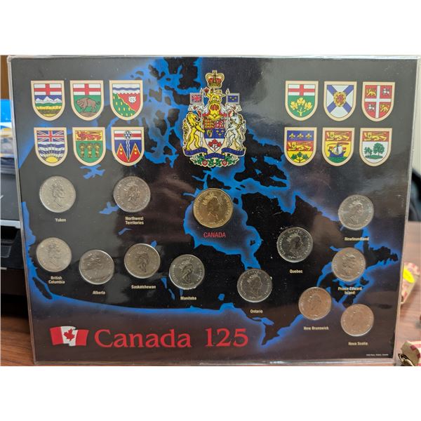 Canadian 125th Anniversary Coin Set (Quarters and Loonie) Sealed in Original Set