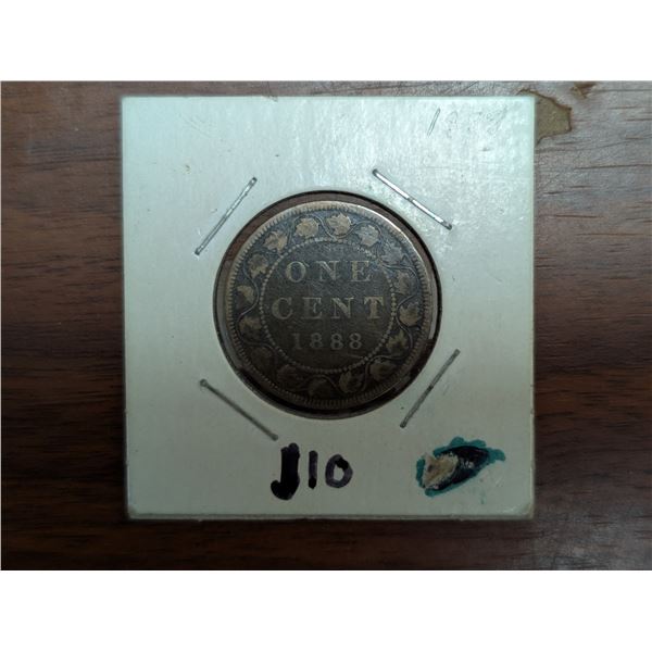 Canadian 1888 One Cent Coin