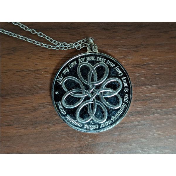 Eternal Love Silver Charm Necklace w/ Case