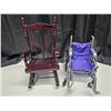Image 1 : Wooden Rocking Chair (Doll Size) and "My Life" Doll Folding Wheelchair