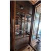 Image 4 : Large Glass Doors, Wood China Cabinet w/ (6) Glass Shelves, Built In lights (not Tested), Storage Sp