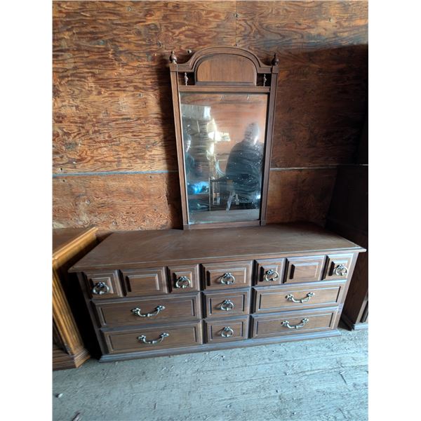 (11) Drawer Wood Dresser Stand w/ Mirror Attachment w/ Different Handle styles 31"x18"x65"