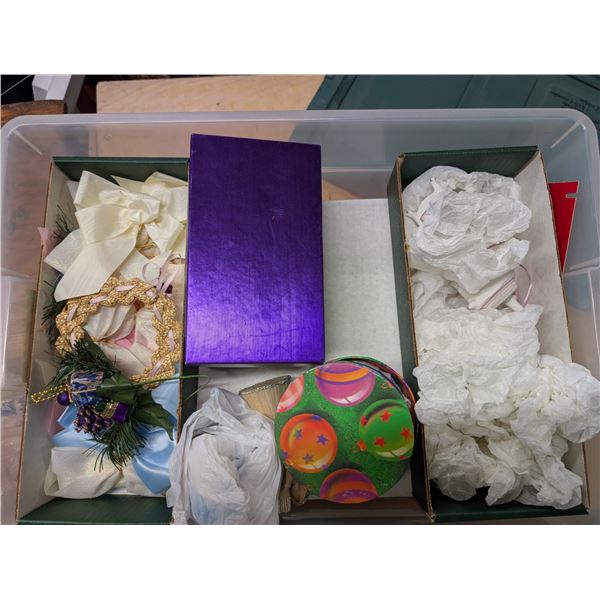 Rubber Tub full of misc. Christmas Ornaments