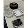Image 3 : 4 Vintage ashtrays and lighter