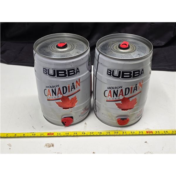 2 molson beer kegs