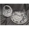 Image 1 : Lot of Various Glass Food Trays and Crystal Basket Design