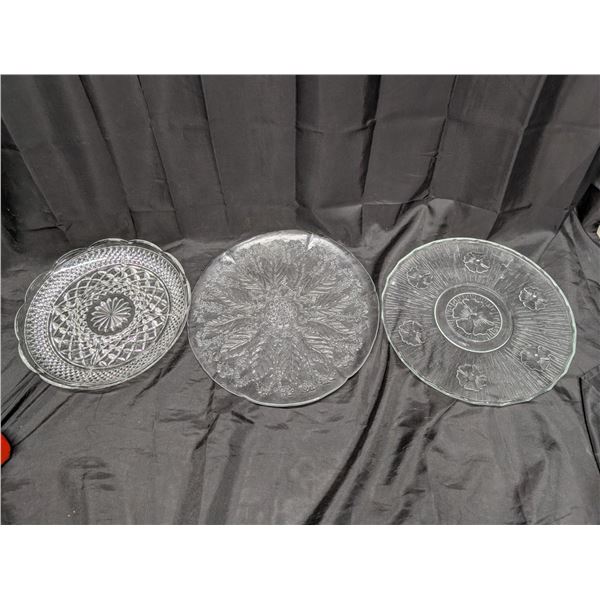Lot of Various Glass Food Trays