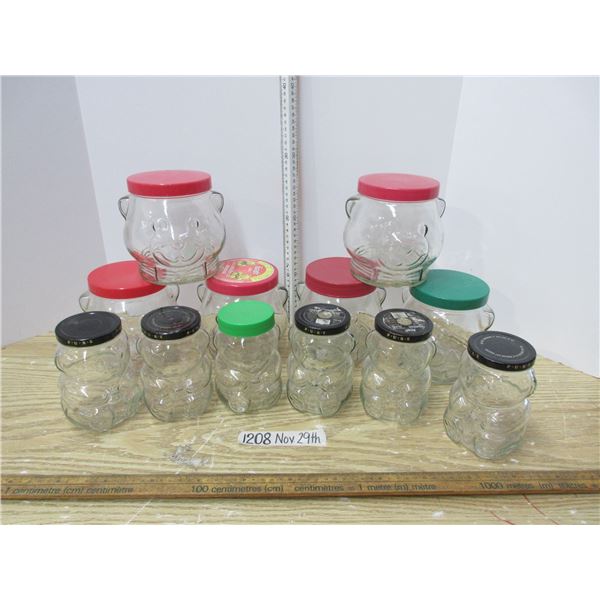 Lot of Peanut Butter Jars (Bear)